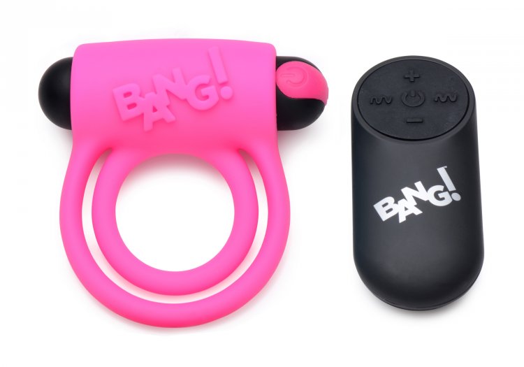 Bang! Vibrating Cock Ring & Bullet W/remote Control