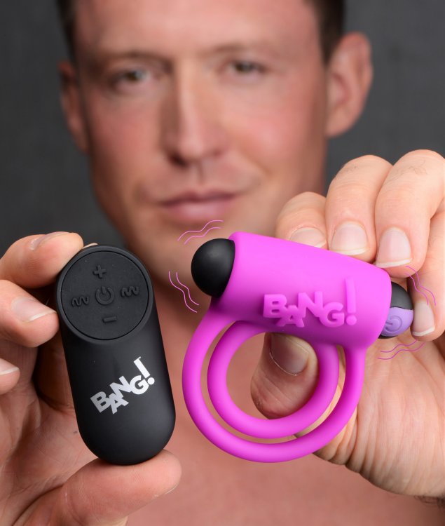 Bang! Vibrating Cock Ring & Bullet W/remote Control