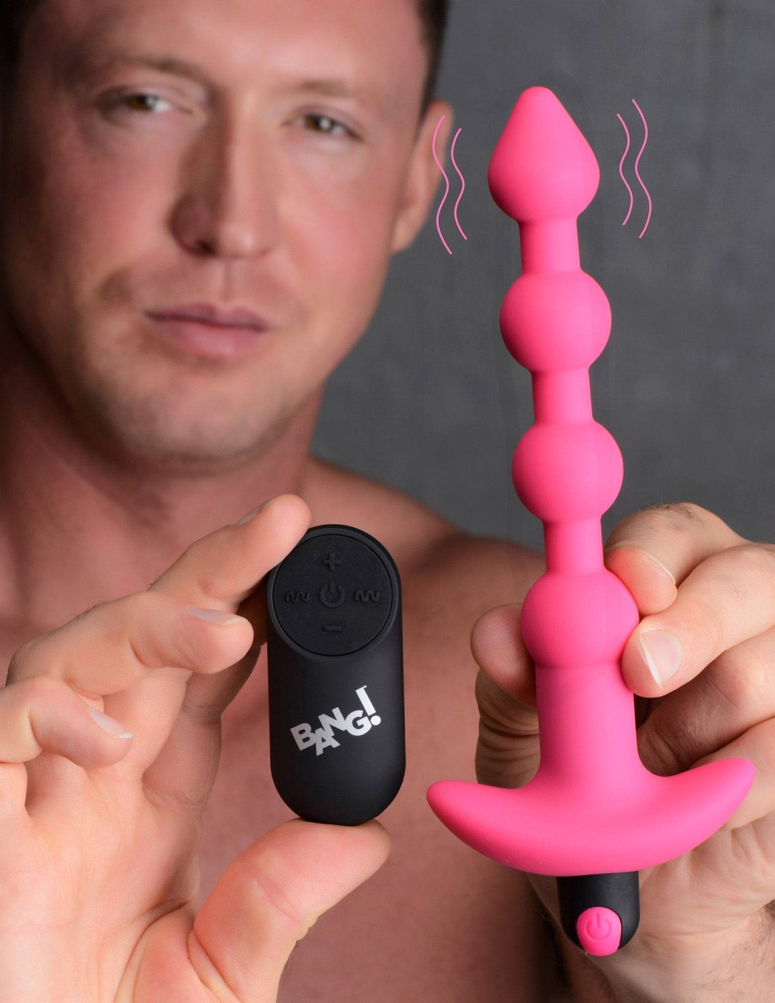 Bang! Vibrating Silicone Anal Beads & Remote