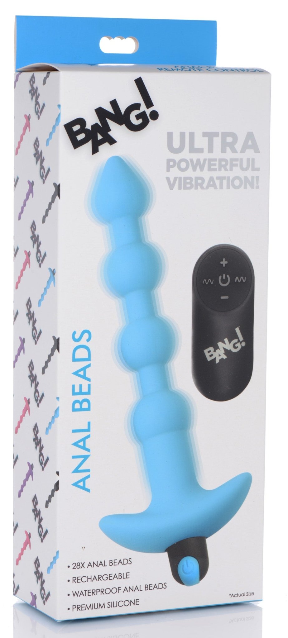 Bang! Vibrating Silicone Anal Beads & Remote