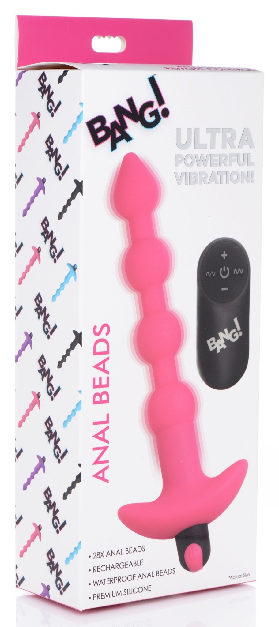 Bang! Vibrating Silicone Anal Beads & Remote