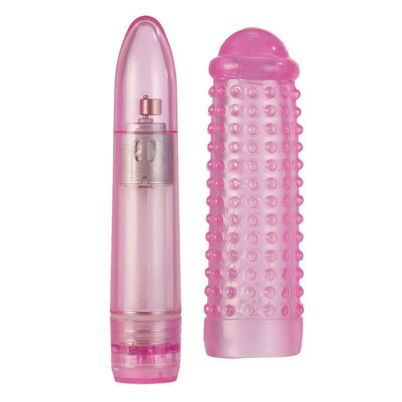 Basic Essentials Softee Pink Vibrator Sleeve