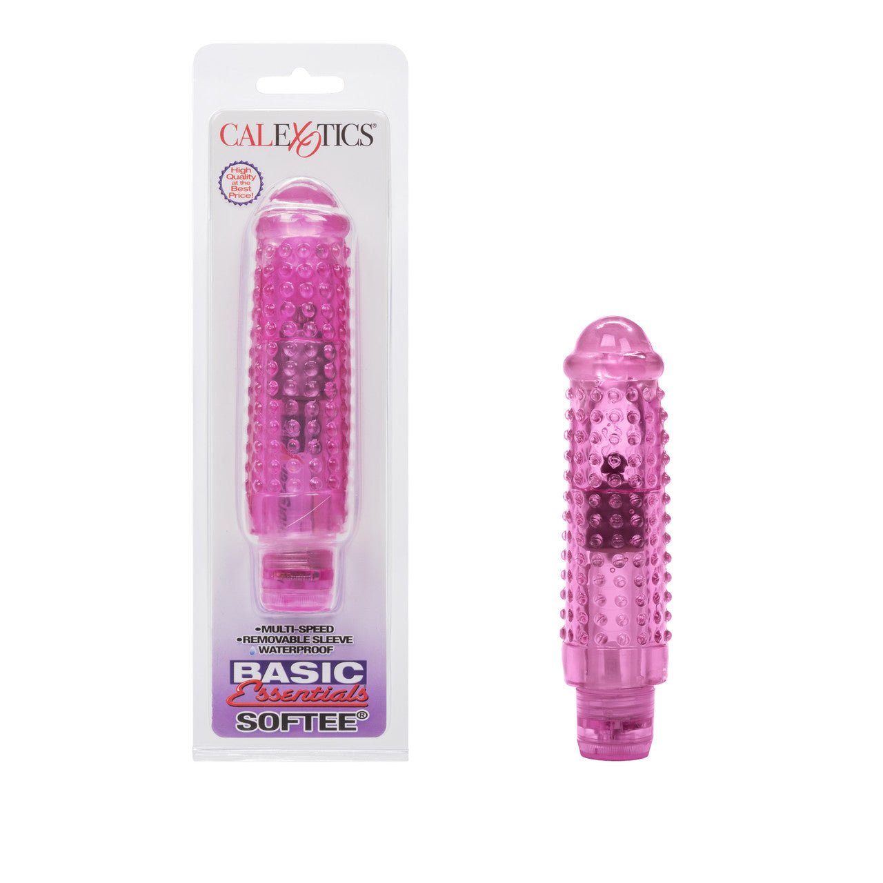 Basic Essentials Softee Pink Vibrator Sleeve