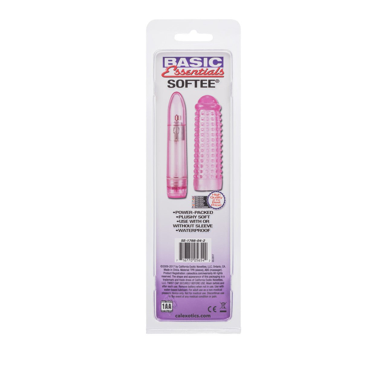 Basic Essentials Softee Pink Vibrator Sleeve