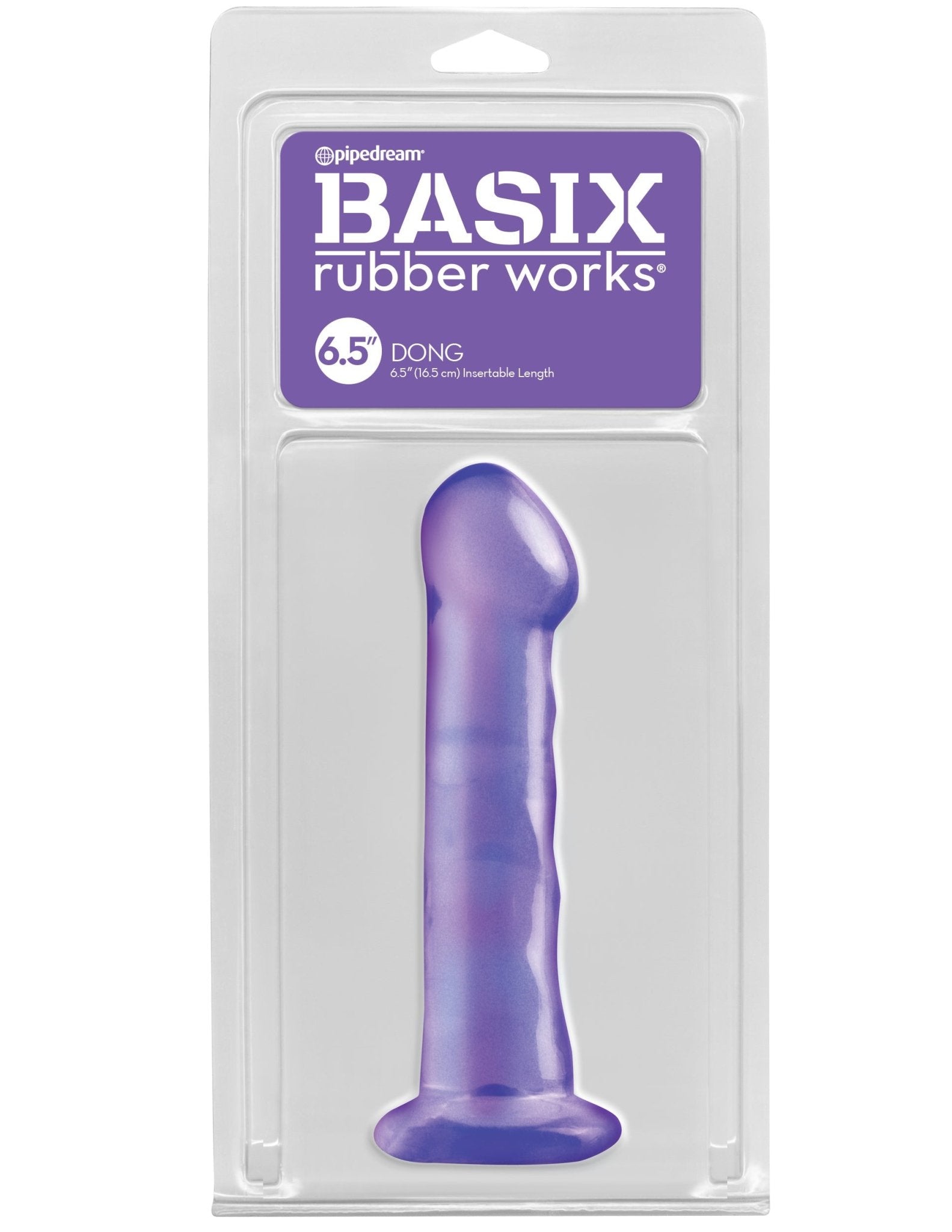 Basix Rubber Works - 6.5 Inch Dong With Suction Cup