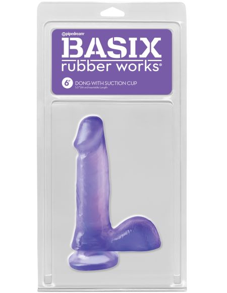 Basix Rubber Works 7.5 Inch Dong With Suction Cup