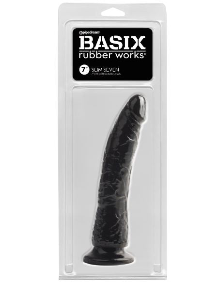 Basix Rubber Works Slim 7" W/suction Cup - Black