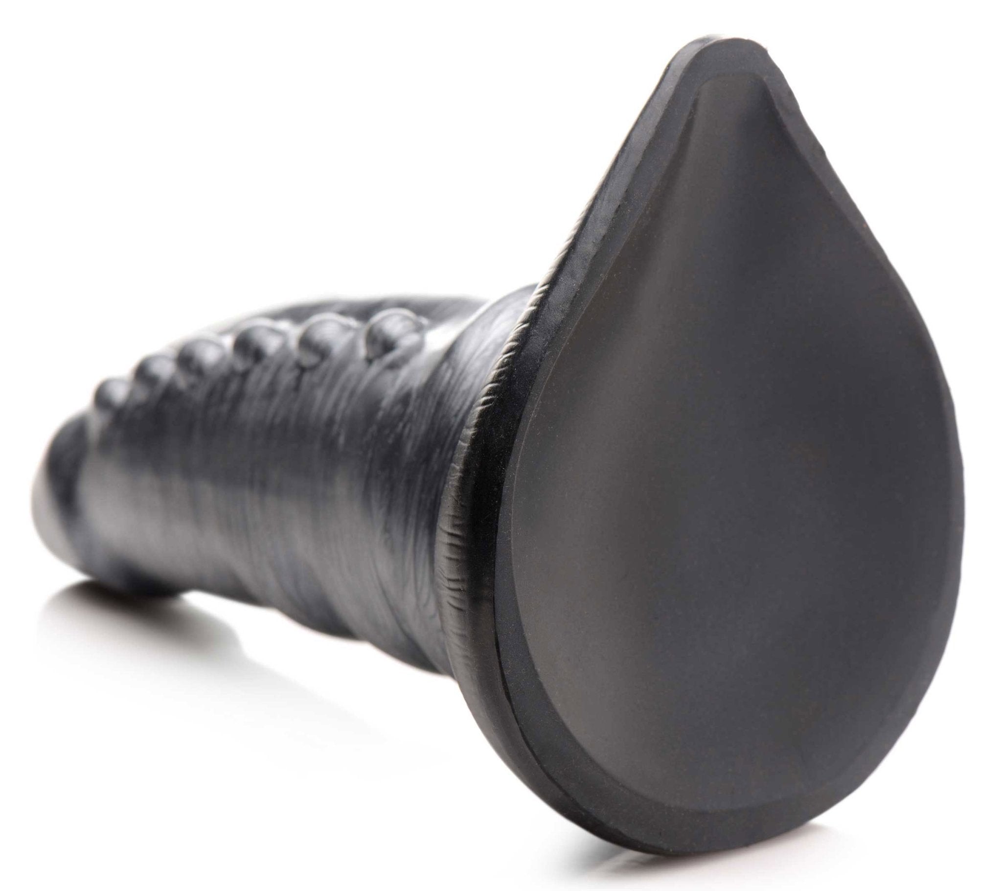 Beastly Tapered Bumpy Silicone Dildo - Silver