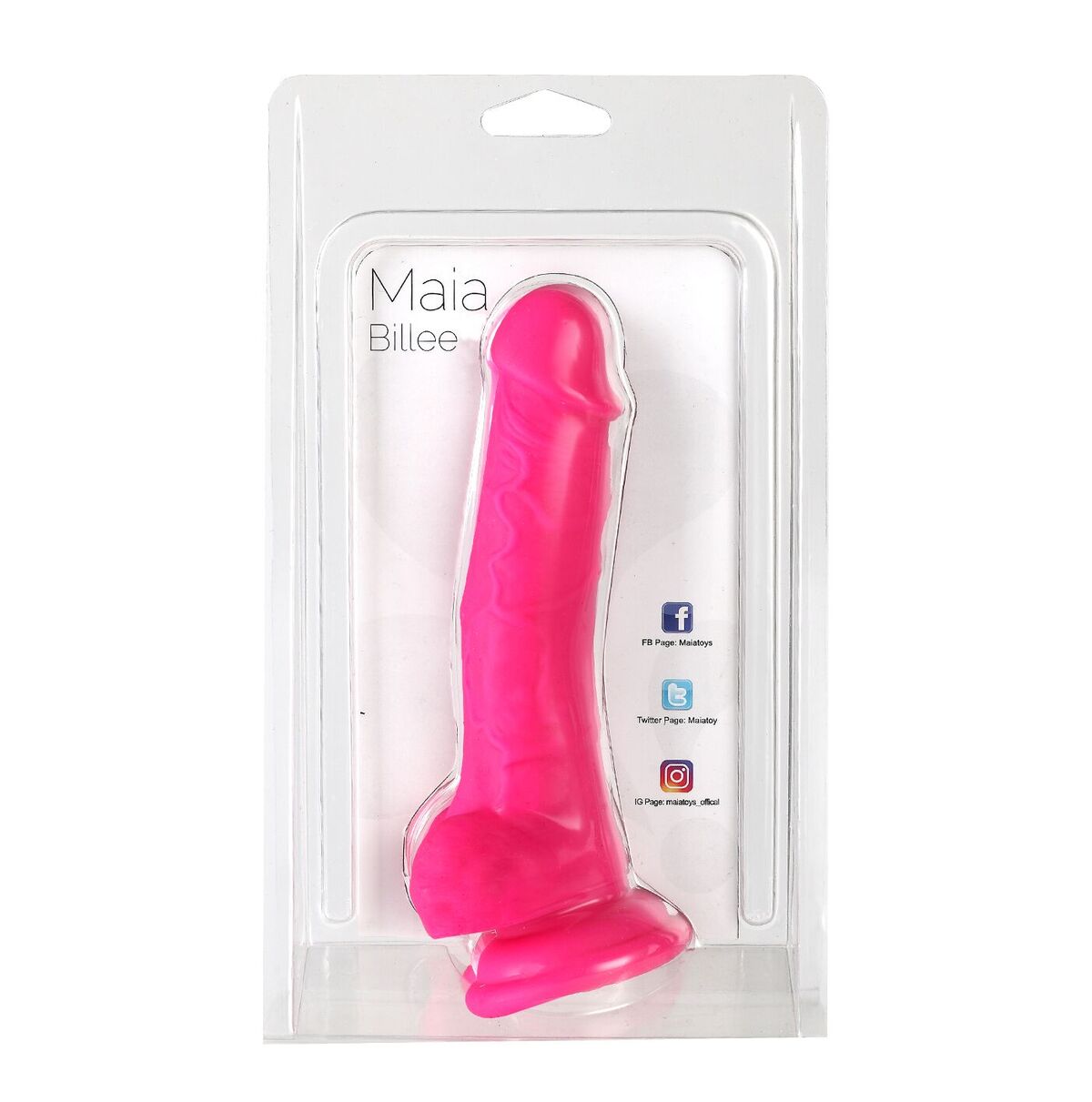 Billee 7 Realistic Silicone Dong Neon Pink