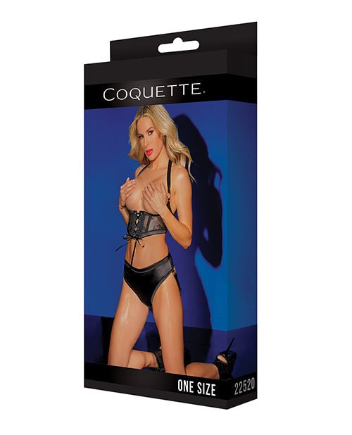 Black Label Harness & Panty Black O/s