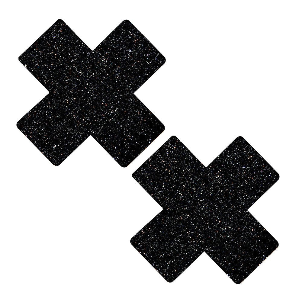 Black Malice Glitter Nipztix Pasties