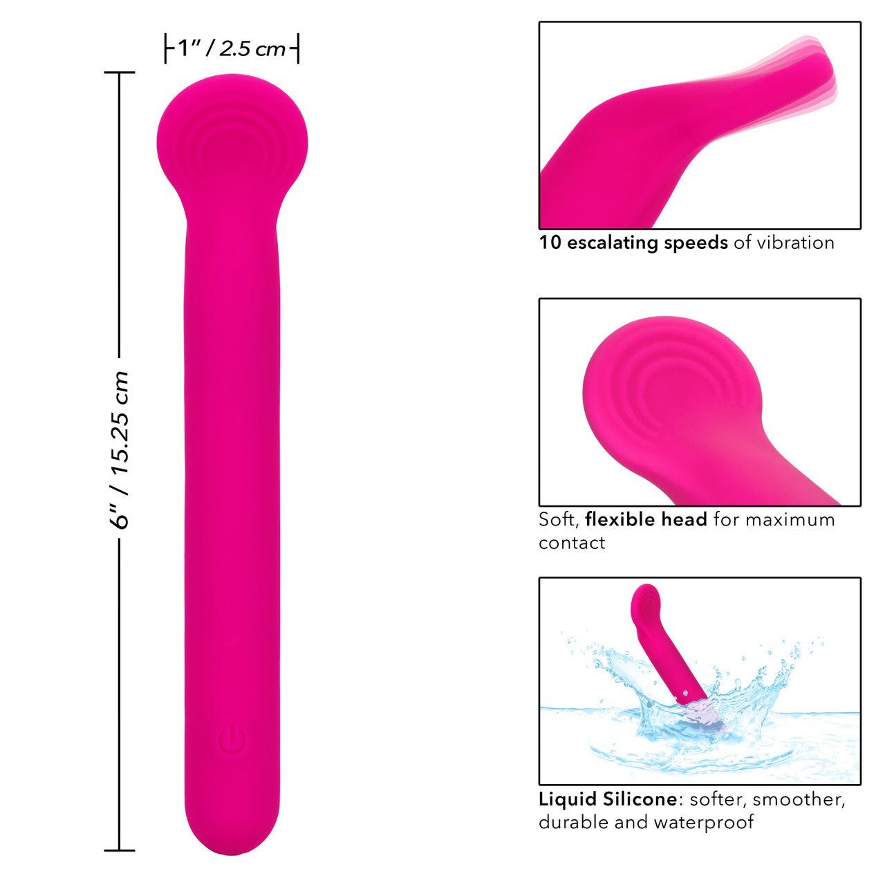 Bliss Mini Clitoriffic Liquid Silicone Pink Vibrator