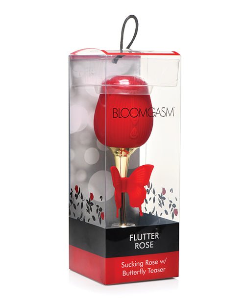 Bloomgasm Flutter Sucking Rose Stimulator with Butterfly Teaser