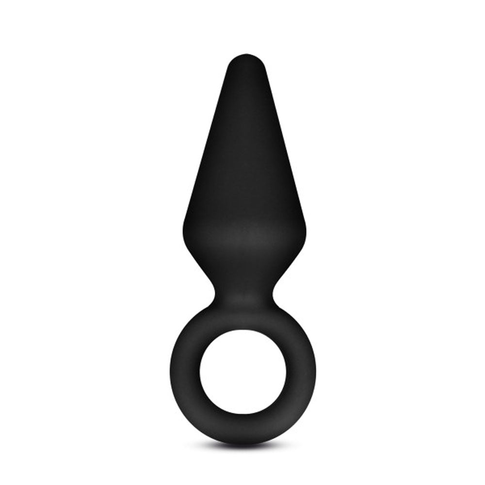 Blush Anal Adventures Platinum Silicone Loop Plug - Small Black