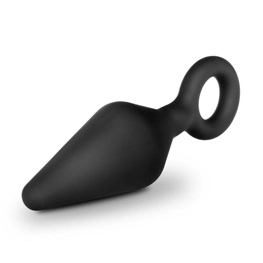 Blush Anal Adventures Platinum Silicone Loop Plug - Small Black