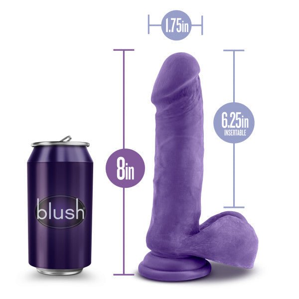 Blush Au Naturel Bold Hero 8" Dildo - Purple