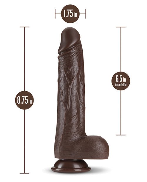 Blush Dr. Skin Silicone Dr. Murphy 8" Thrusting Dildo - Chocolate