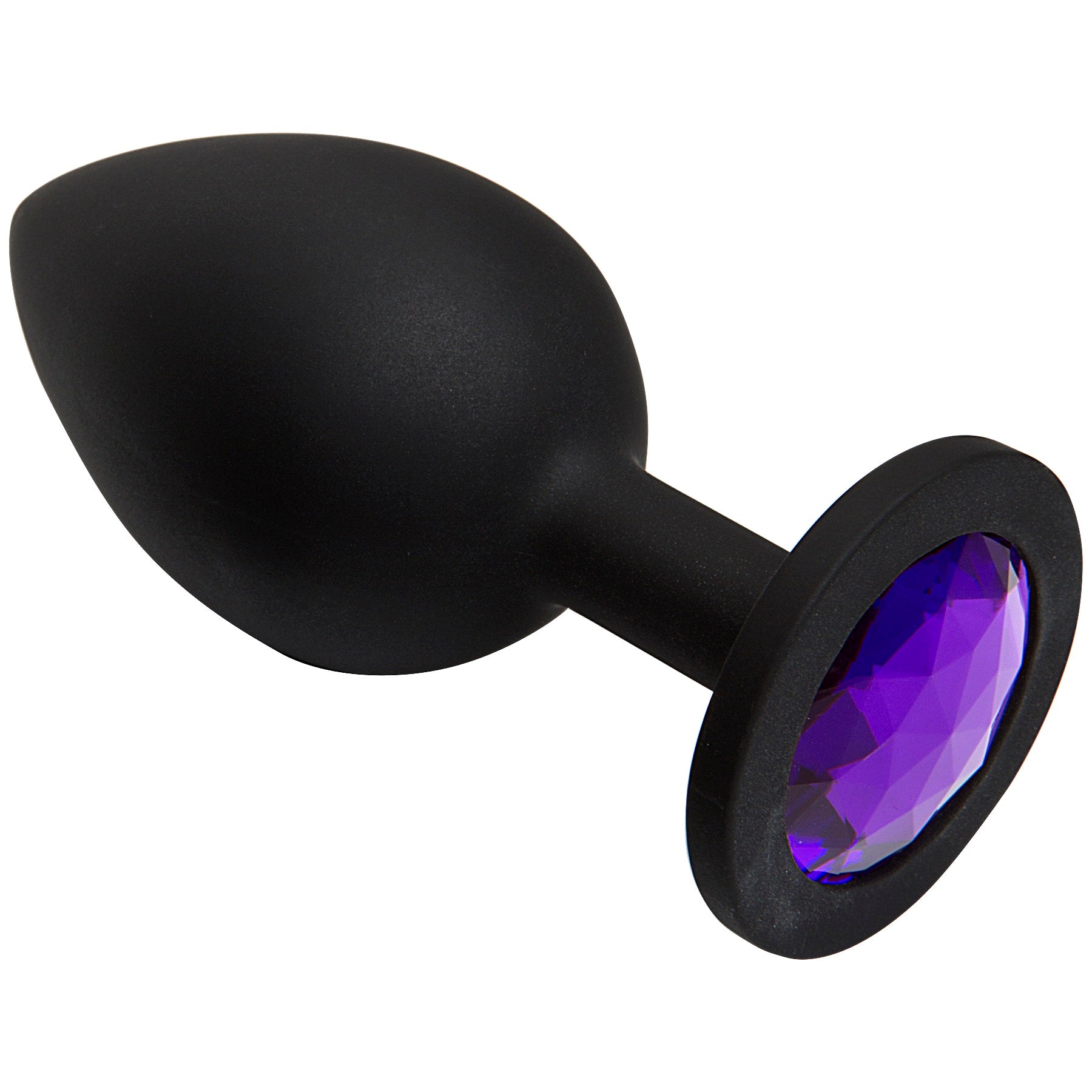 Booty Bling Purple Jewelled Silicone Large Anal Plug