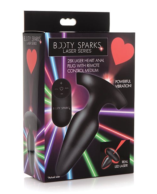 Booty Sparks Laser Heart Anal Plug W/remote