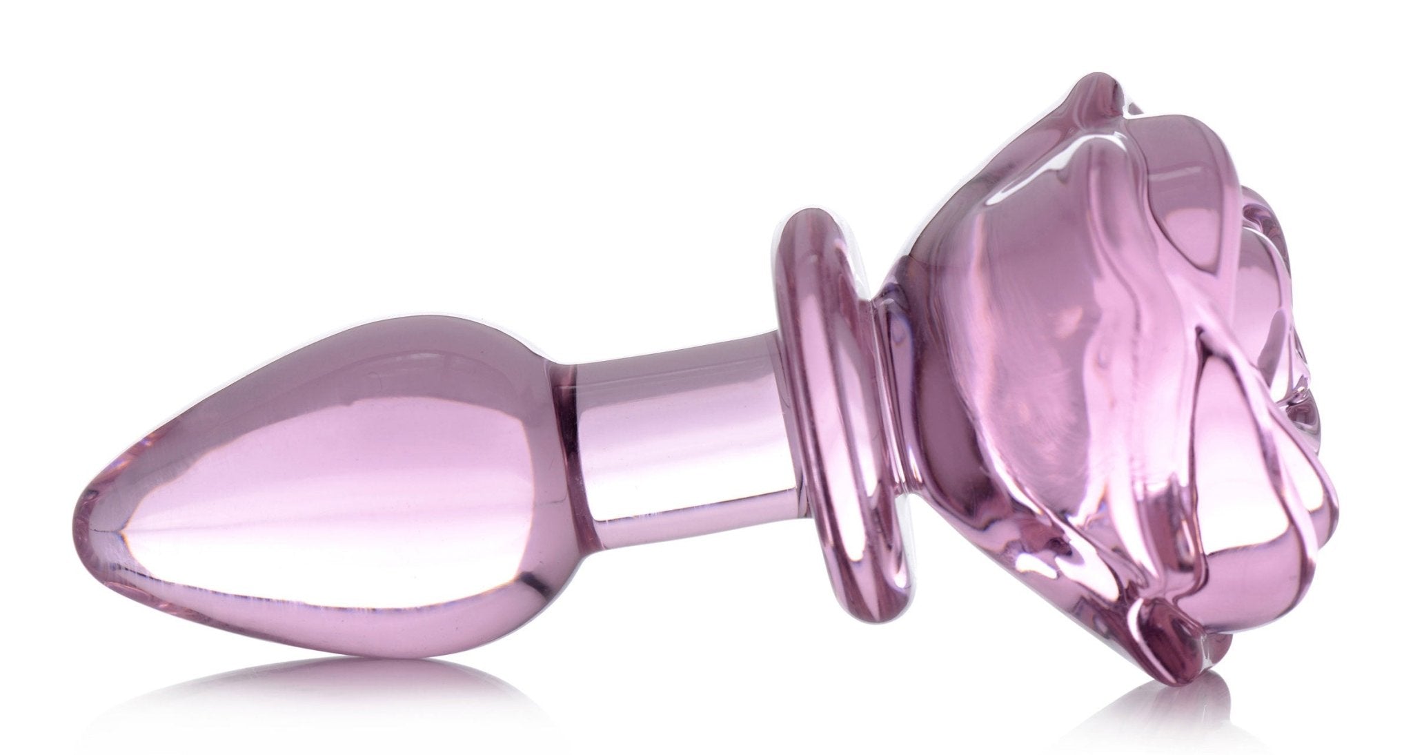 Booty Sparks Pink Rose Glass Anal Plug