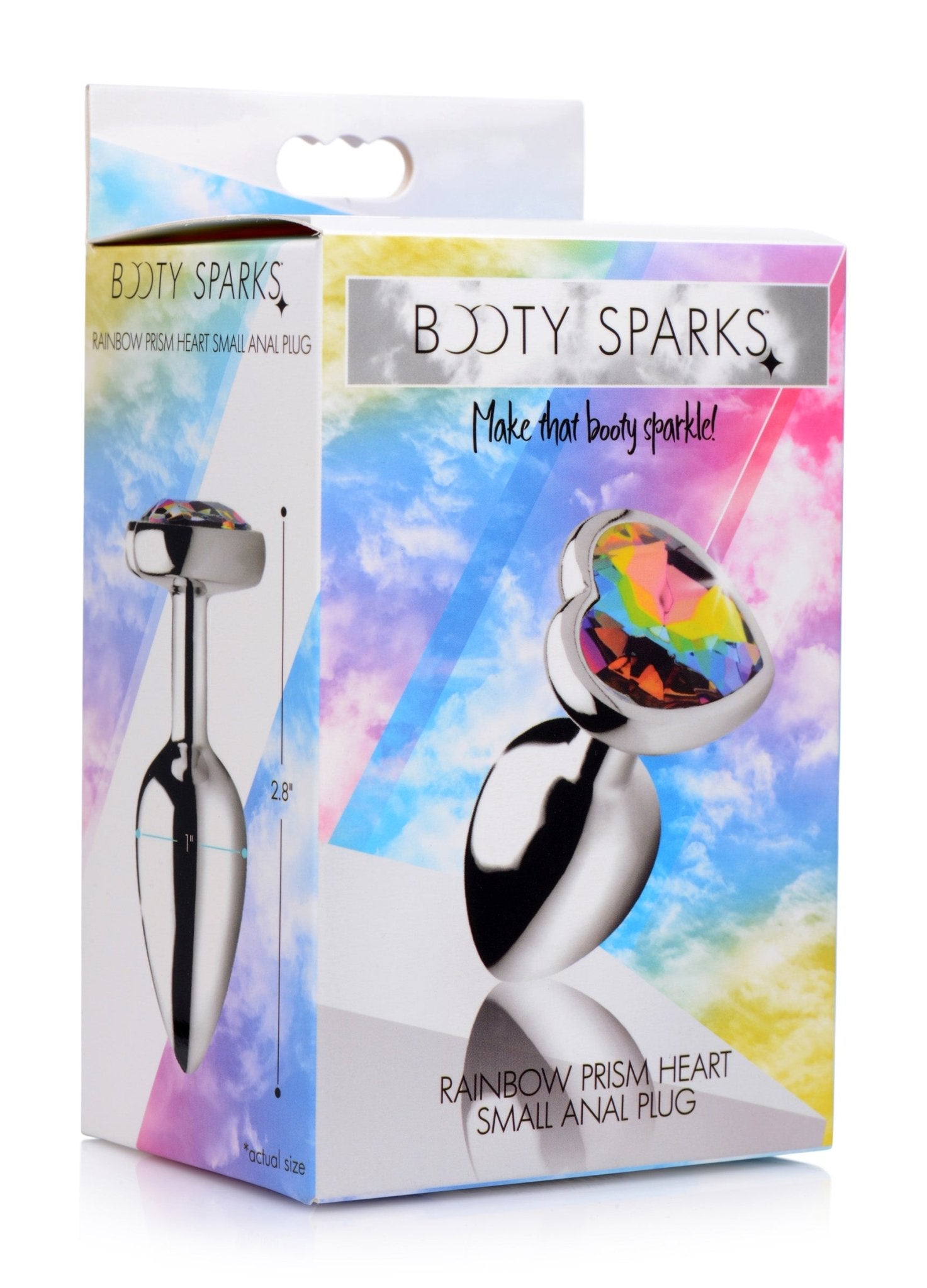 Booty Sparks Rainbow Prism Heart Anal Plug Large