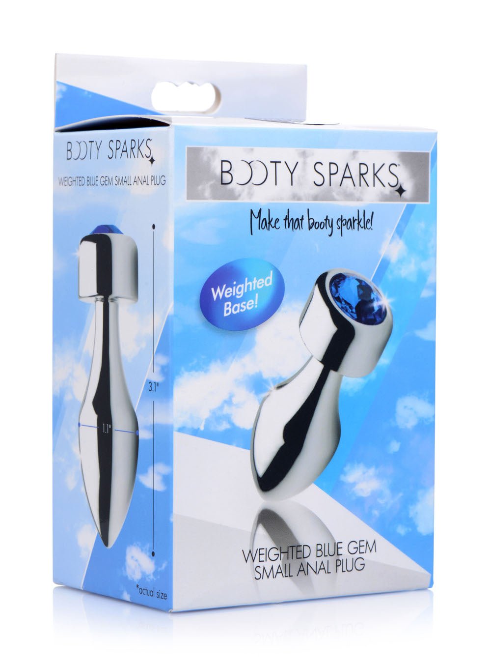 Booty Sparks Weighted Blue Gem Anal Plug