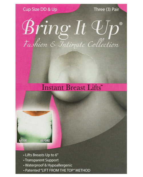 Bring It Up Plus Size Breast Lifts - D Cup & Larger Pack Of 3