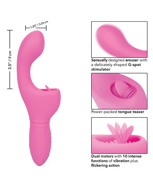 Butterfly Kiss Flicker G-Spot Vibrator with Clitoral Stimulator