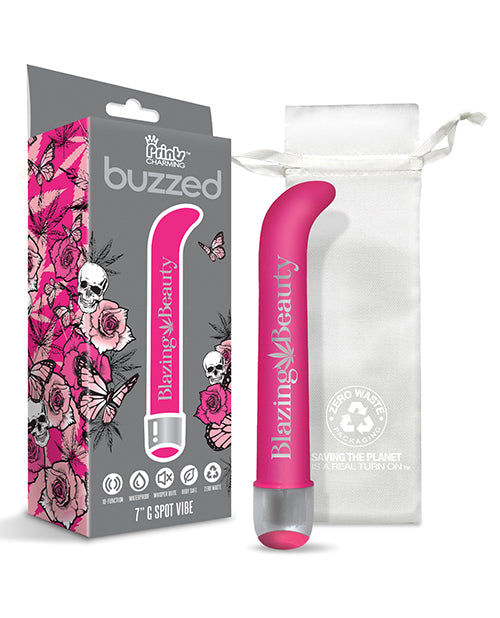 Buzzed 7" G-spot Vibrator  - Blazing Beauty Pink Beauty Pink