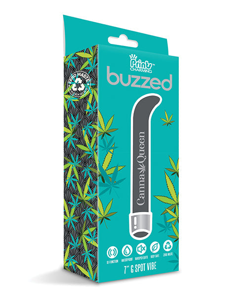 Buzzed 7" G-spot Vibrator  - Canna Queen Black