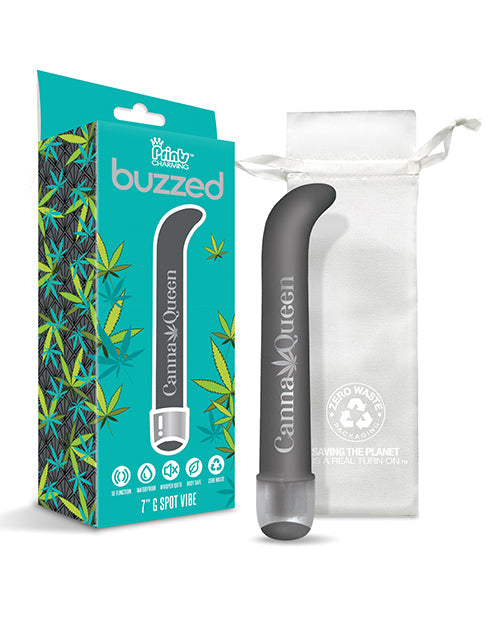 Buzzed 7" G-spot Vibrator  - Canna Queen Black