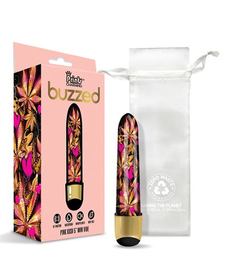 Buzzed Mini Vibrator - Pink Kush by Global Novelties Pink Kush