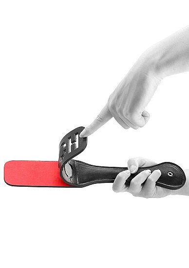 B&w Bonded Leather Paddle Ouch