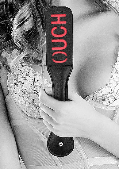 B&w Bonded Leather Paddle Ouch