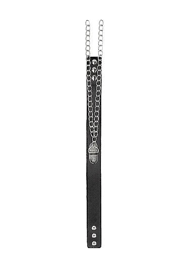 B&w Collar W/ Handcuffs Straps & Chain