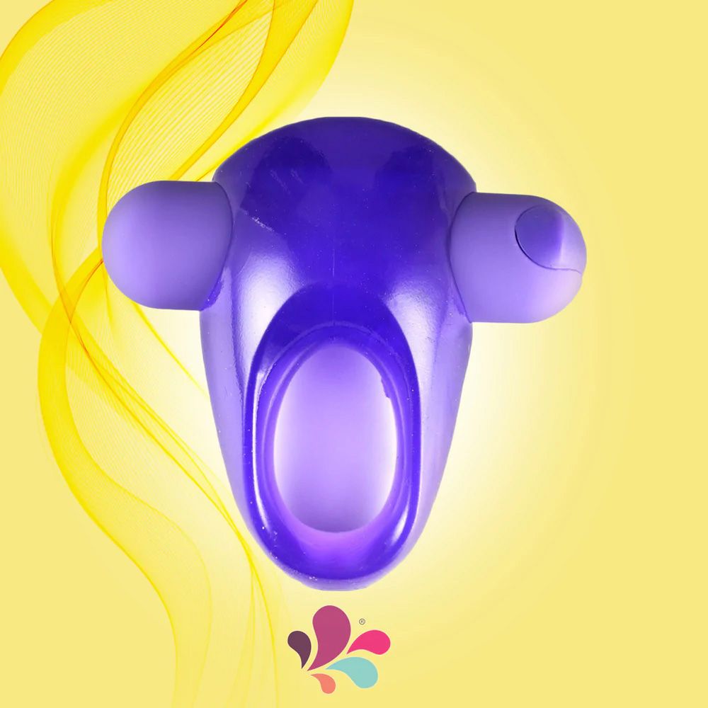 Casey Rechargeable Vibrating Erection Enhancer Ring Purple