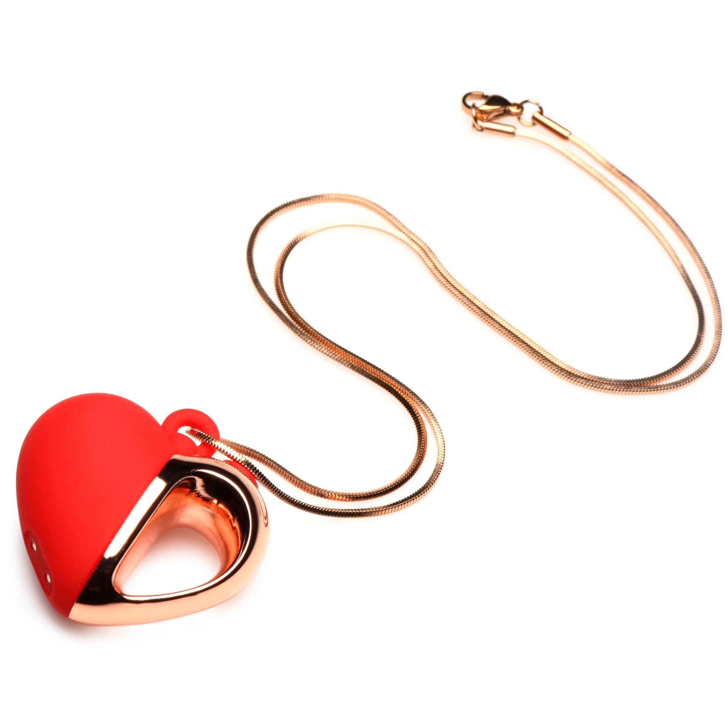 Charmed 10x Vibrating Silicone Heart Necklace