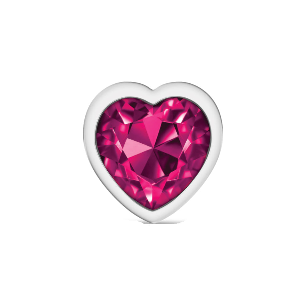 Cheeky Charms Heart Bright Pink Silver Plug