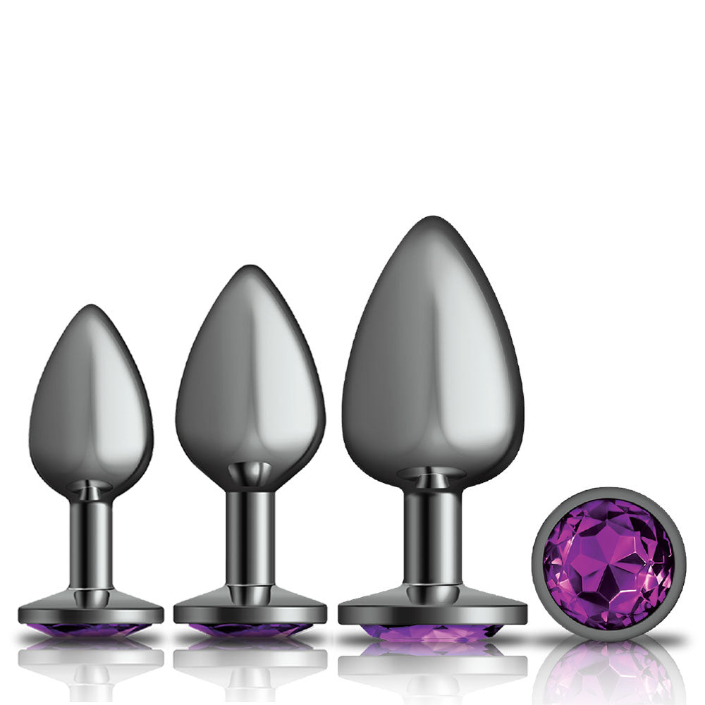 Cheeky Charms Metal Plug Kit Gunmetal Round