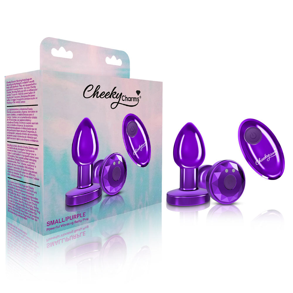 Cheeky Charms - Rechargeable Vibrating Metal Butt Plug With Remote Control