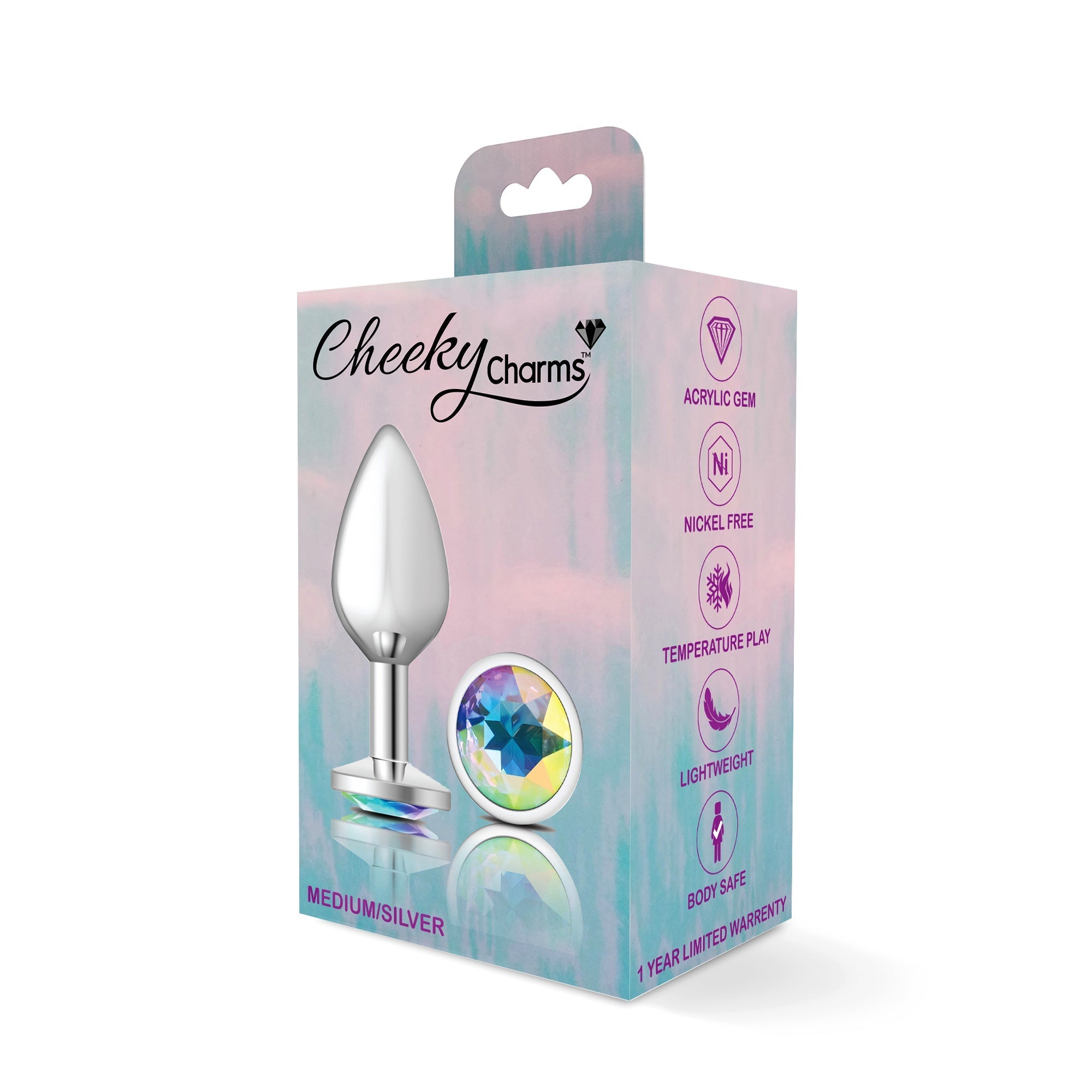 Cheeky Charms - Silver Metal Butt Plug