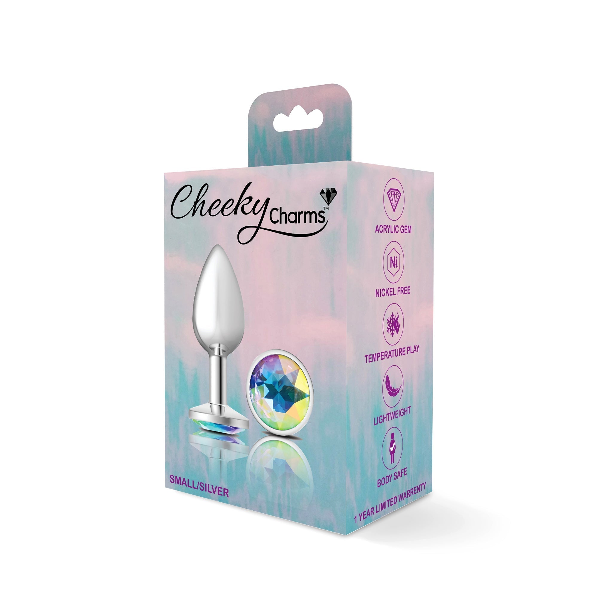 Cheeky Charms - Silver Metal Butt Plug