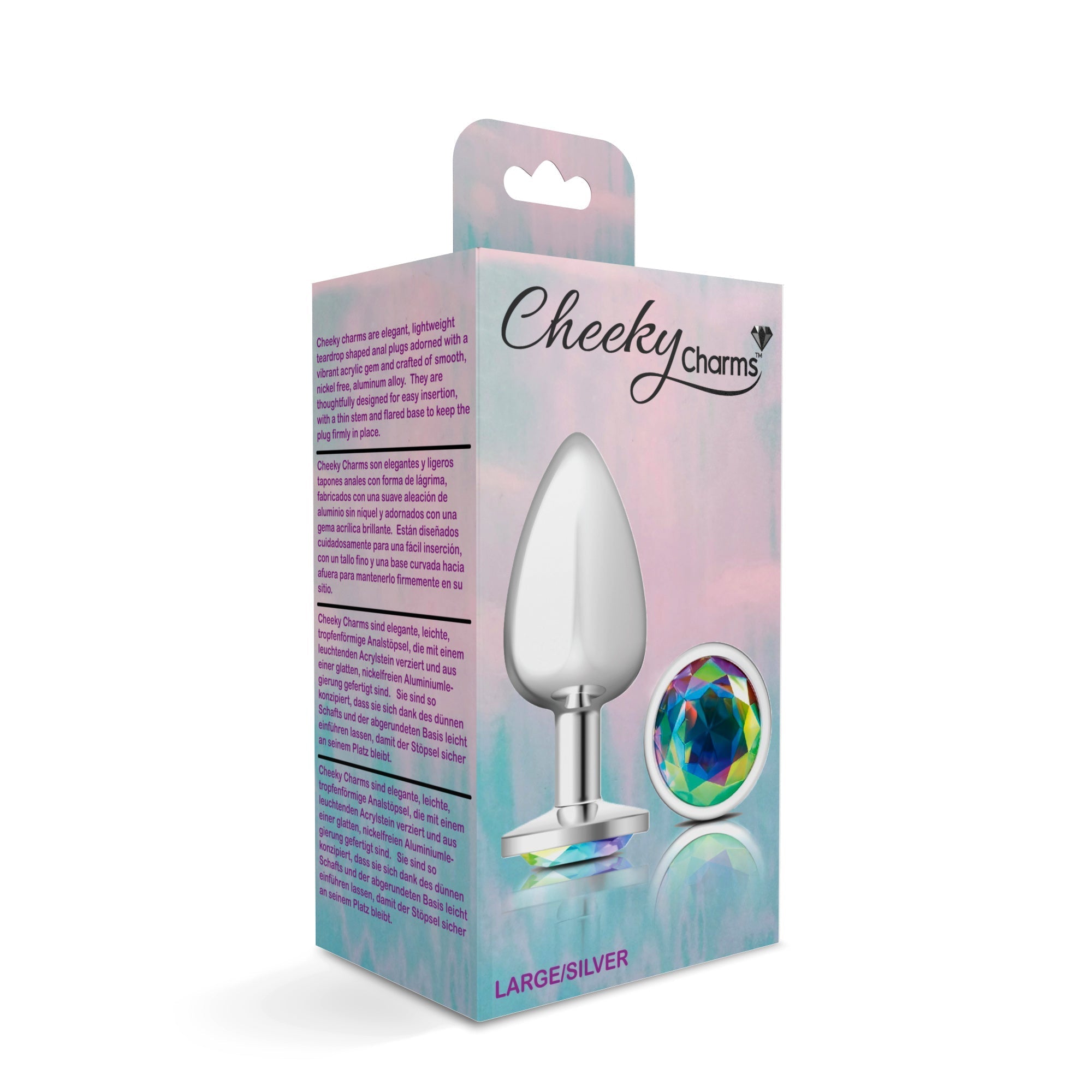 Cheeky Charms - Silver Metal Butt Plug