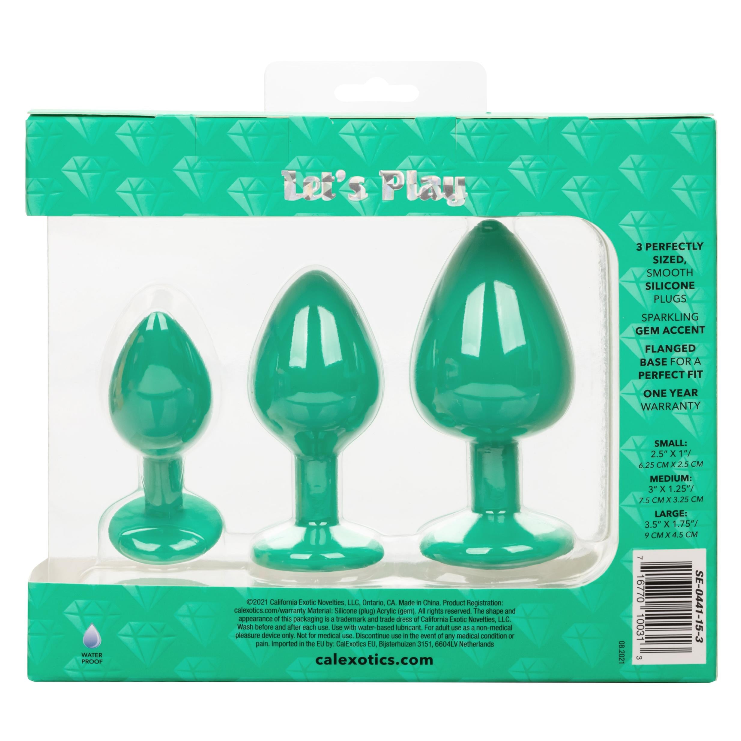 Cheeky Gems 3 Pc Plug Set