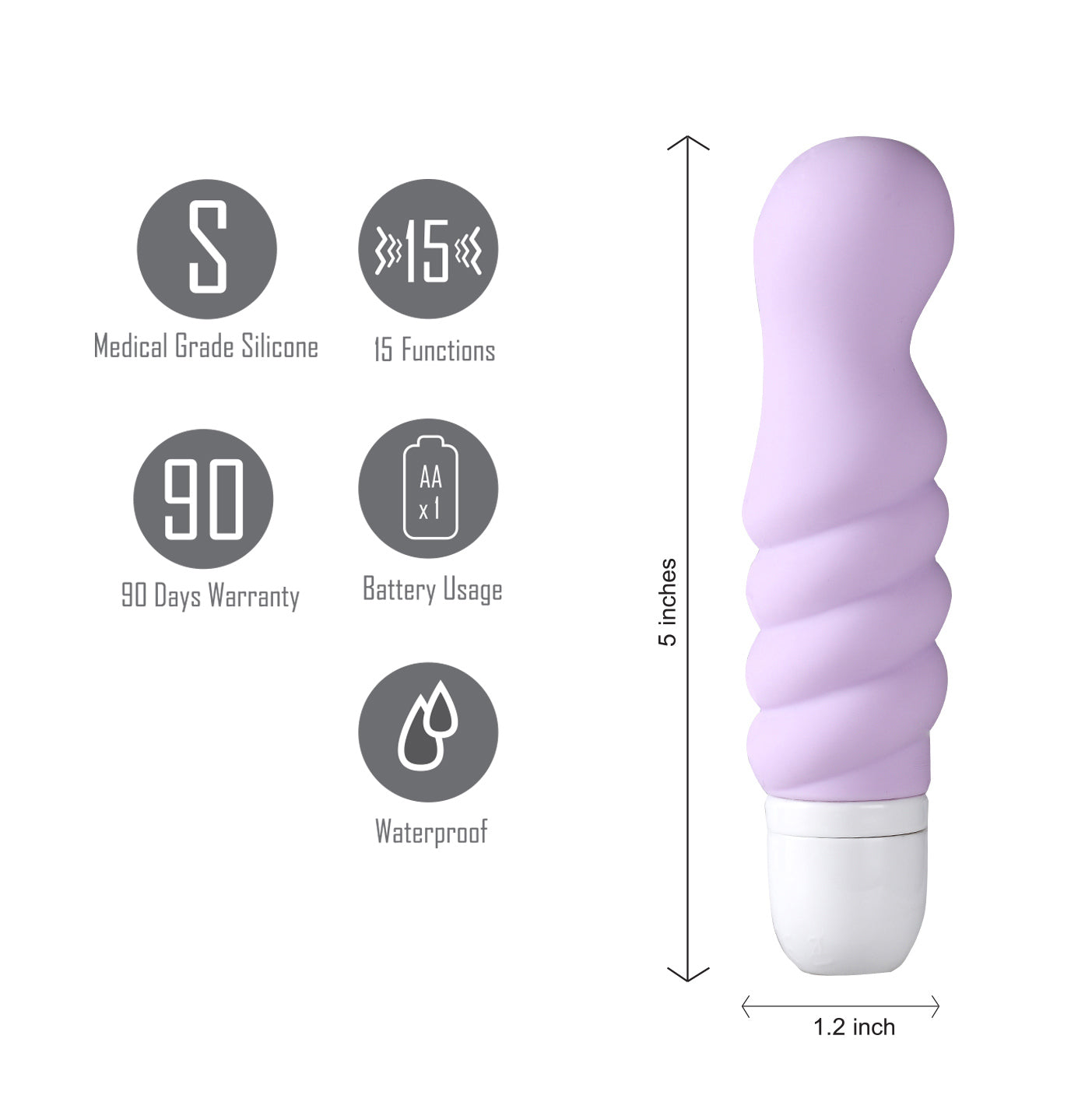 Chloe Silicone Twissty Mini Vibrator - Purple