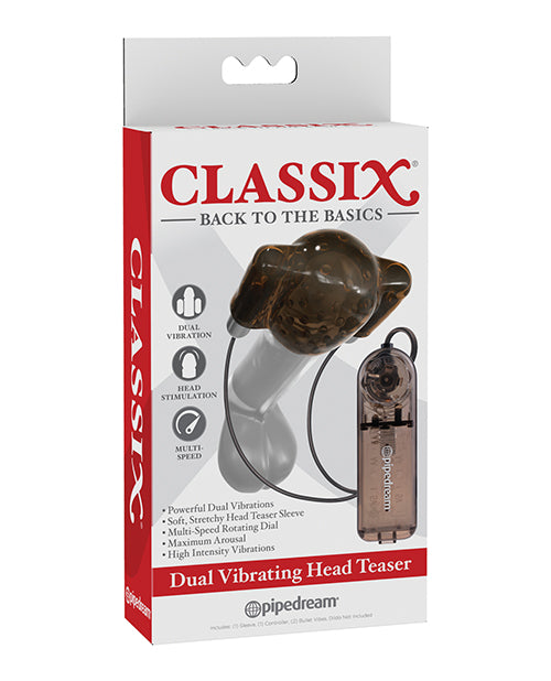 Classix Dual Vibrating Head Teaser Black/smoke