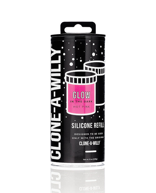 Clone-a-Willy Silicone Refill - Glow-in-the-Dark Hot Pink Hot Pink