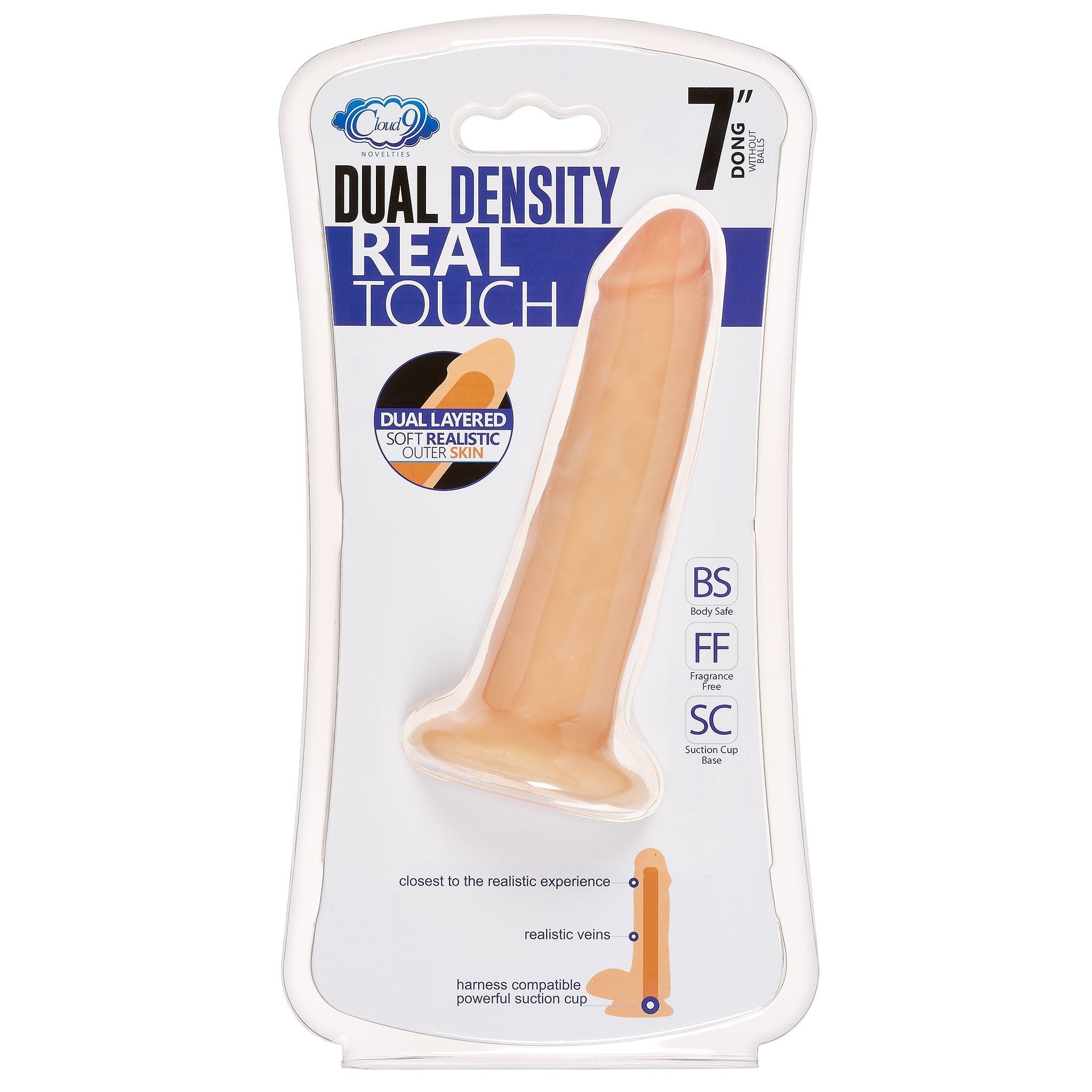 Cloud 9 Dual Density Dildo Touch 7in W/ No Balls