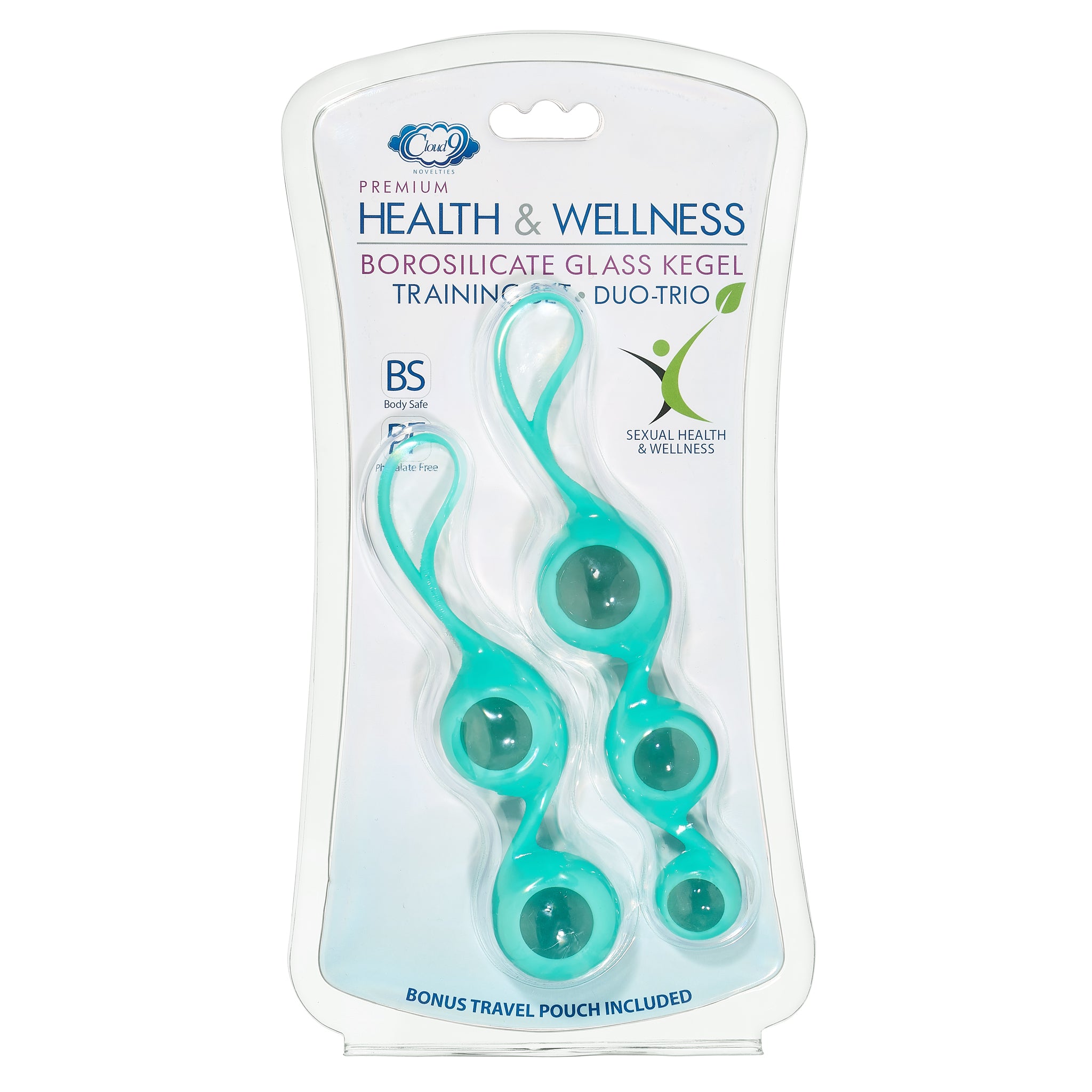 Cloud 9 Health & Wellness Borosilicate Kegel Training Set Teal