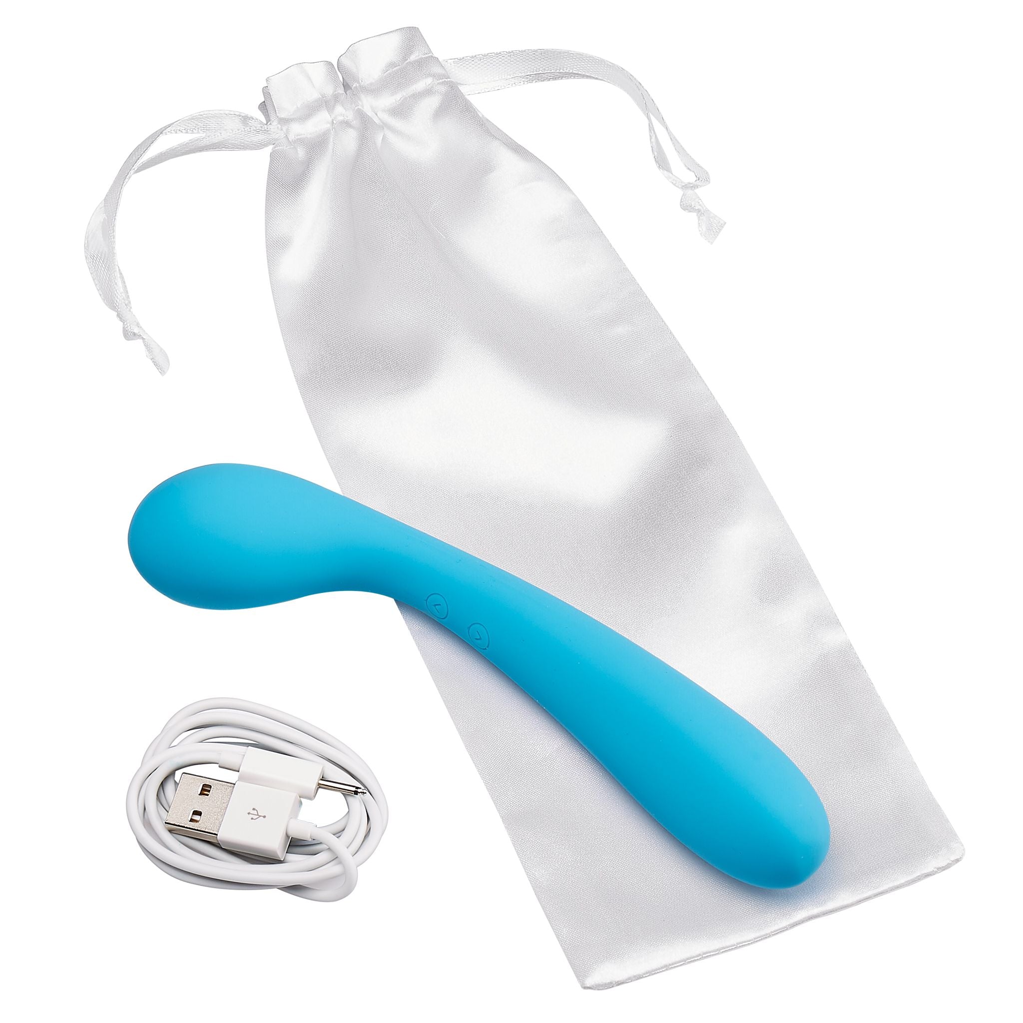 Cloud 9 Health & Wellness Rechargeable G-Spot Vibrator Slim 7in Dual Motors Aqua Blue